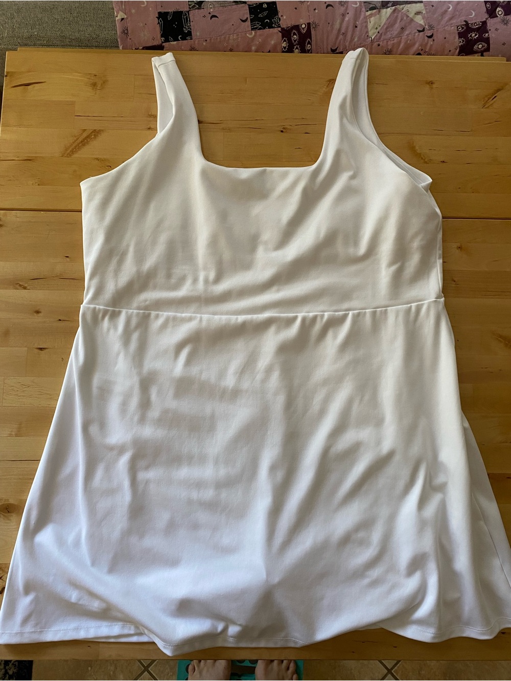 GAP White Mini Dress with Scoop Neck